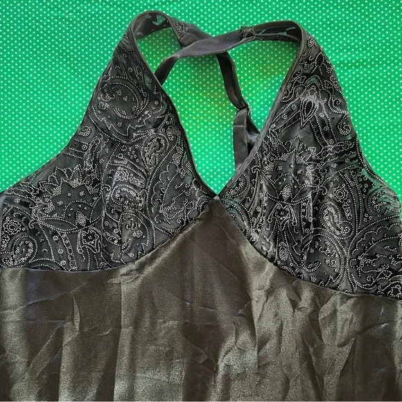 Vintage Oscar De La Renta Black Slip Dress - Picture 6 of 7